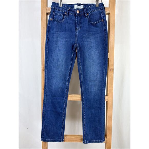 Dear John Denim - NWT Dear John Blue BLAIRE Button Zip Mid Rise Straight Leg Jeans #1165 Size 25